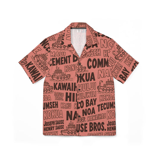 Aloha Shirt — Vintage Island Word-Print