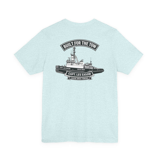 Tugboat Crew T‑Shirt — "Built for the Tow" Marine Crew Tee