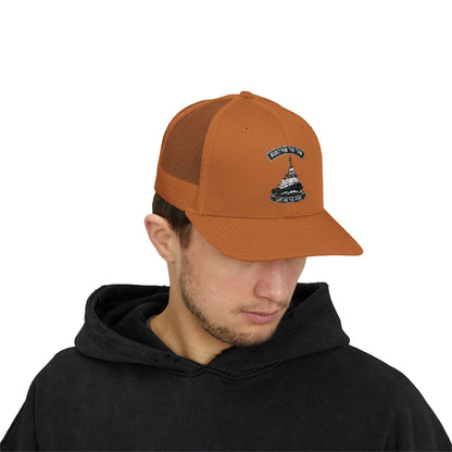 Vintage Trucker Hat – 'Built for the tow' Embroidered Snapback