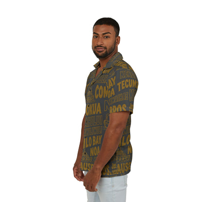 Aloha Shirt —  Vintage Island Word-Print