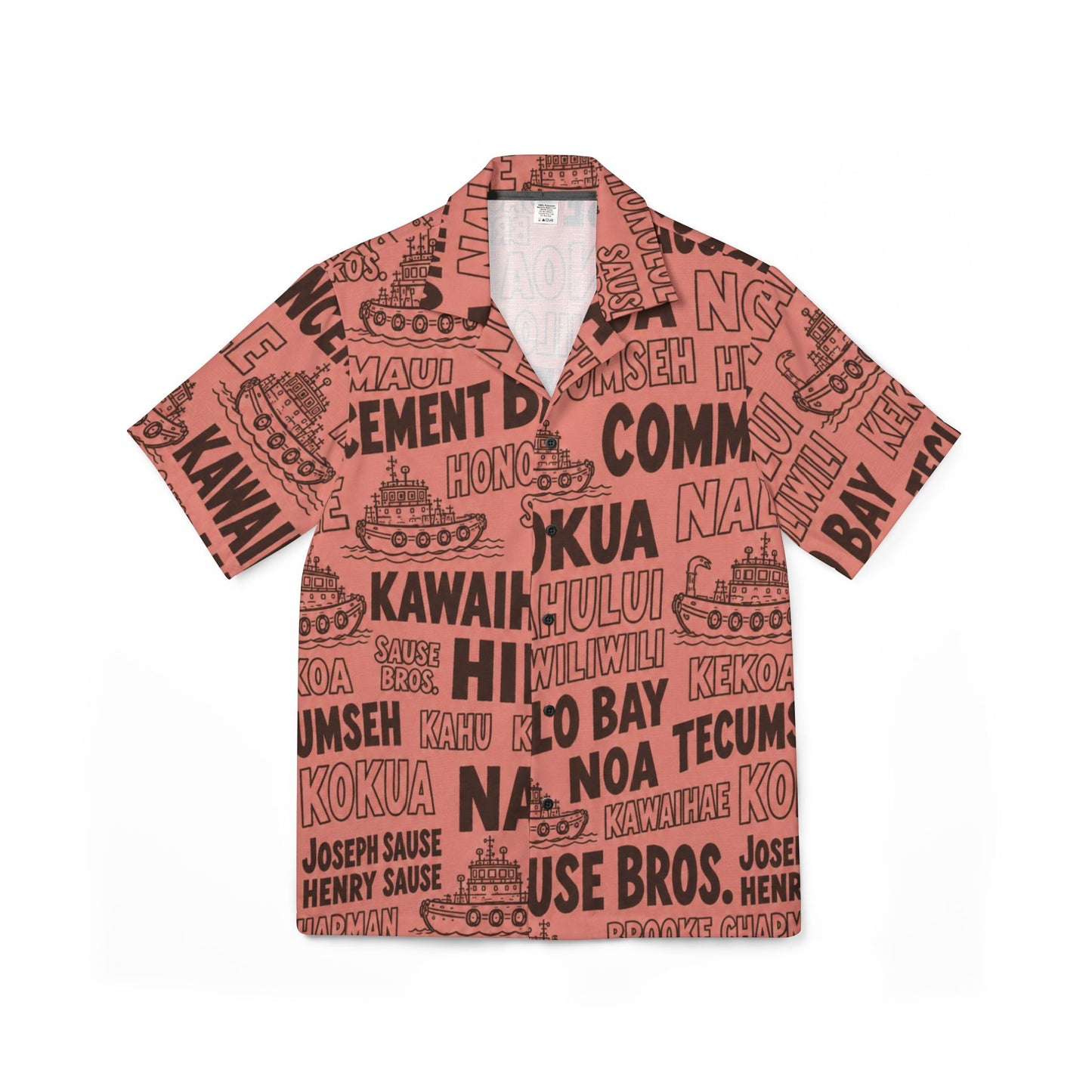 Aloha Shirt —  Vintage Island Word-Print