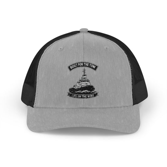 Vintage Trucker Hat – 'Built for the tow' Embroidered Snapback