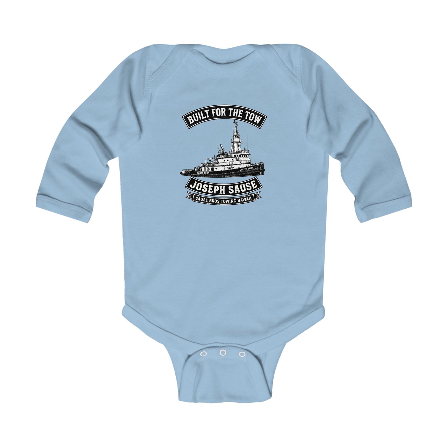 Infant Bodysuit "Built for the Tow" Tugboat Graphic — Joseph Sause Design