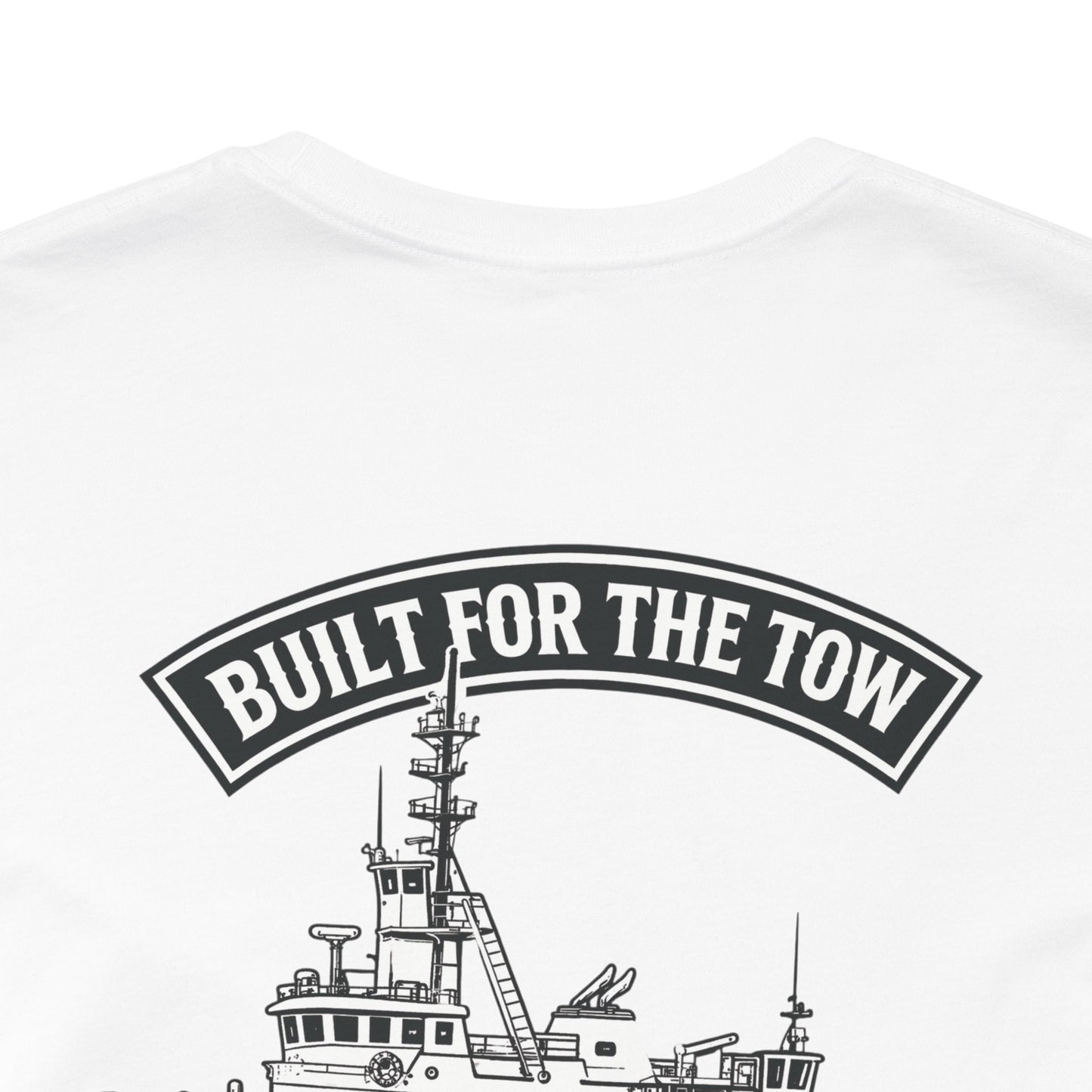 Tugboat Crew T‑Shirt — "Built for the Tow" Marine Crew Tee