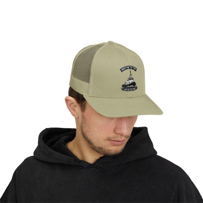 Vintage Trucker Hat – 'Built for the tow' Embroidered Snapback