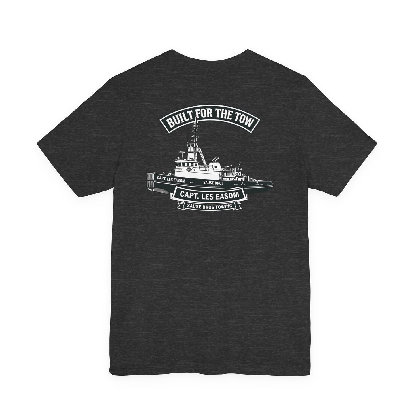 Tugboat Crew T‑Shirt — "Built for the Tow" Marine Crew Tee