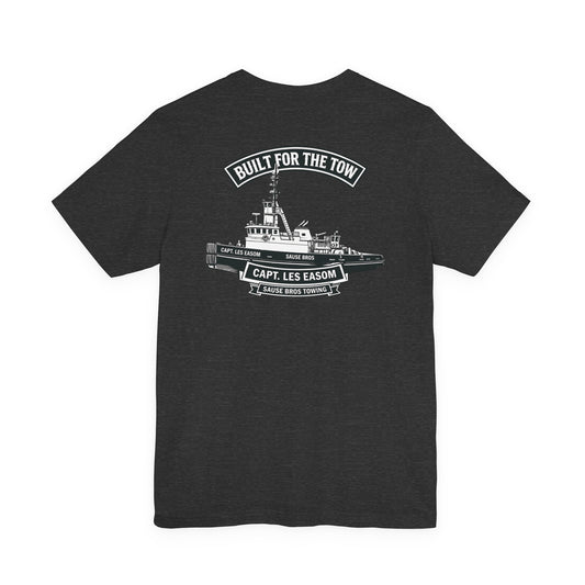 Tugboat Crew T‑Shirt — "Built for the Tow" Marine Crew Tee