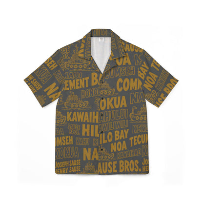 Aloha Shirt —  Vintage Island Word-Print