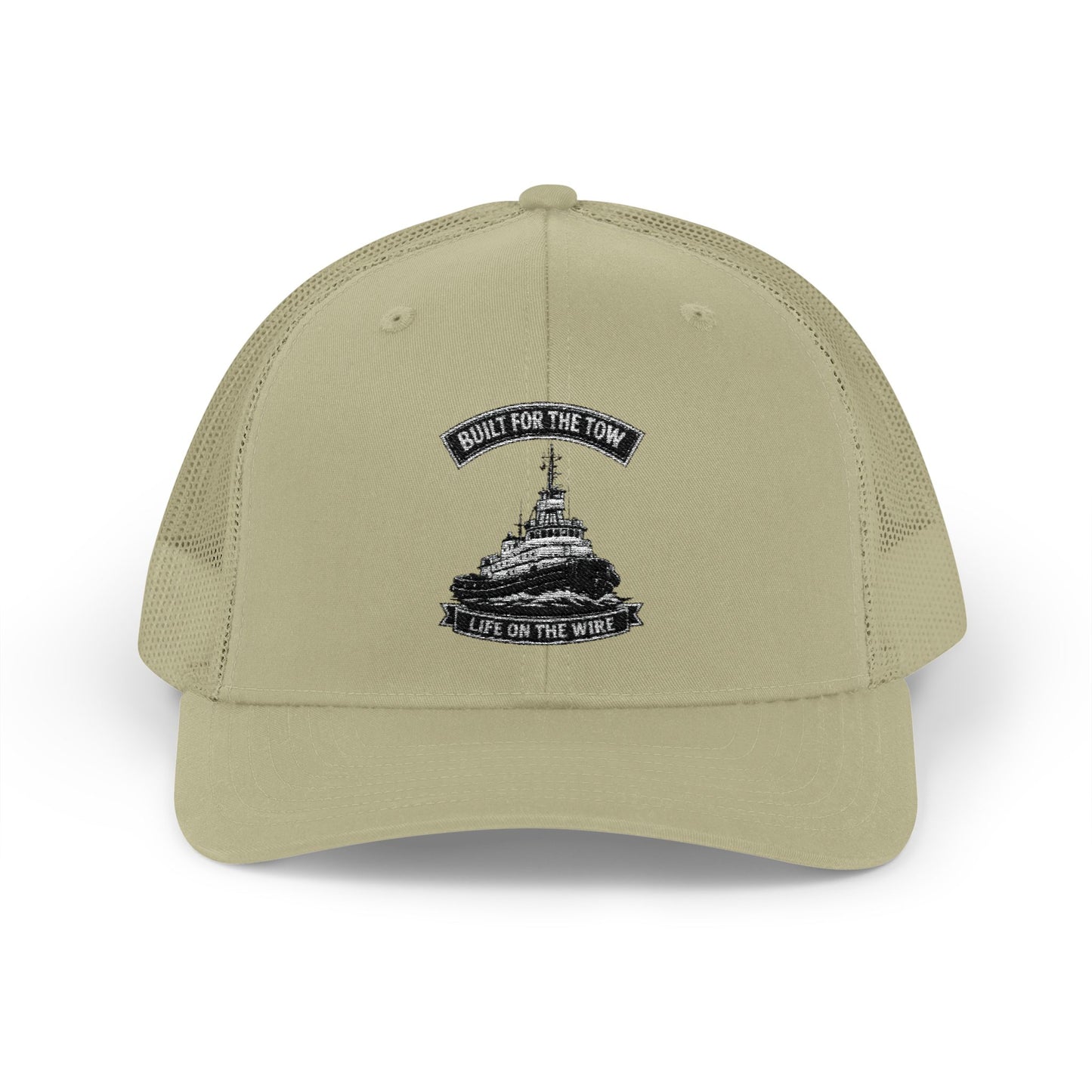 Vintage Trucker Hat – 'Built for the tow' Embroidered Snapback