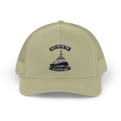 Vintage Trucker Hat – 'Built for the tow' Embroidered Snapback
