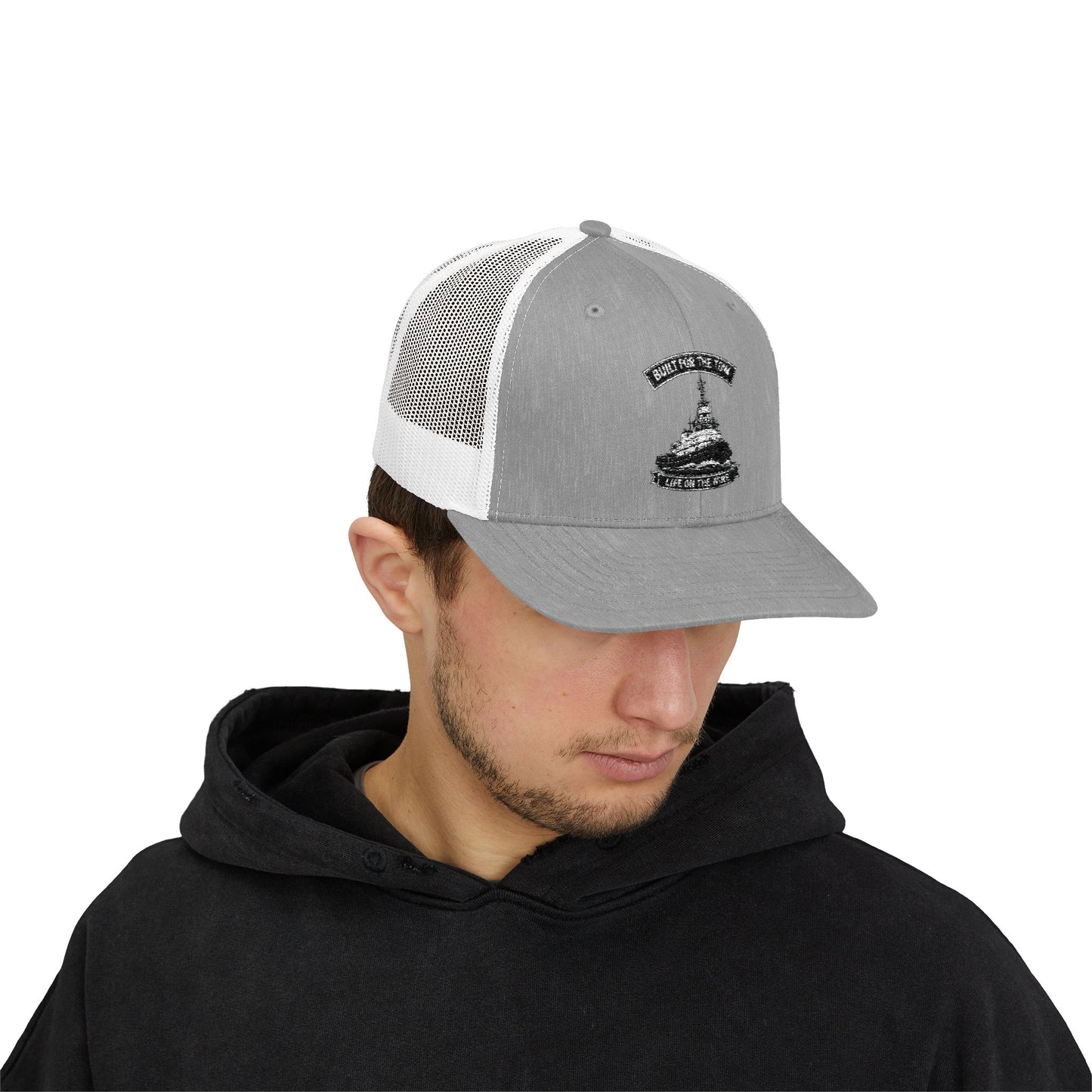 Vintage Trucker Hat – 'Built for the tow' Embroidered Snapback