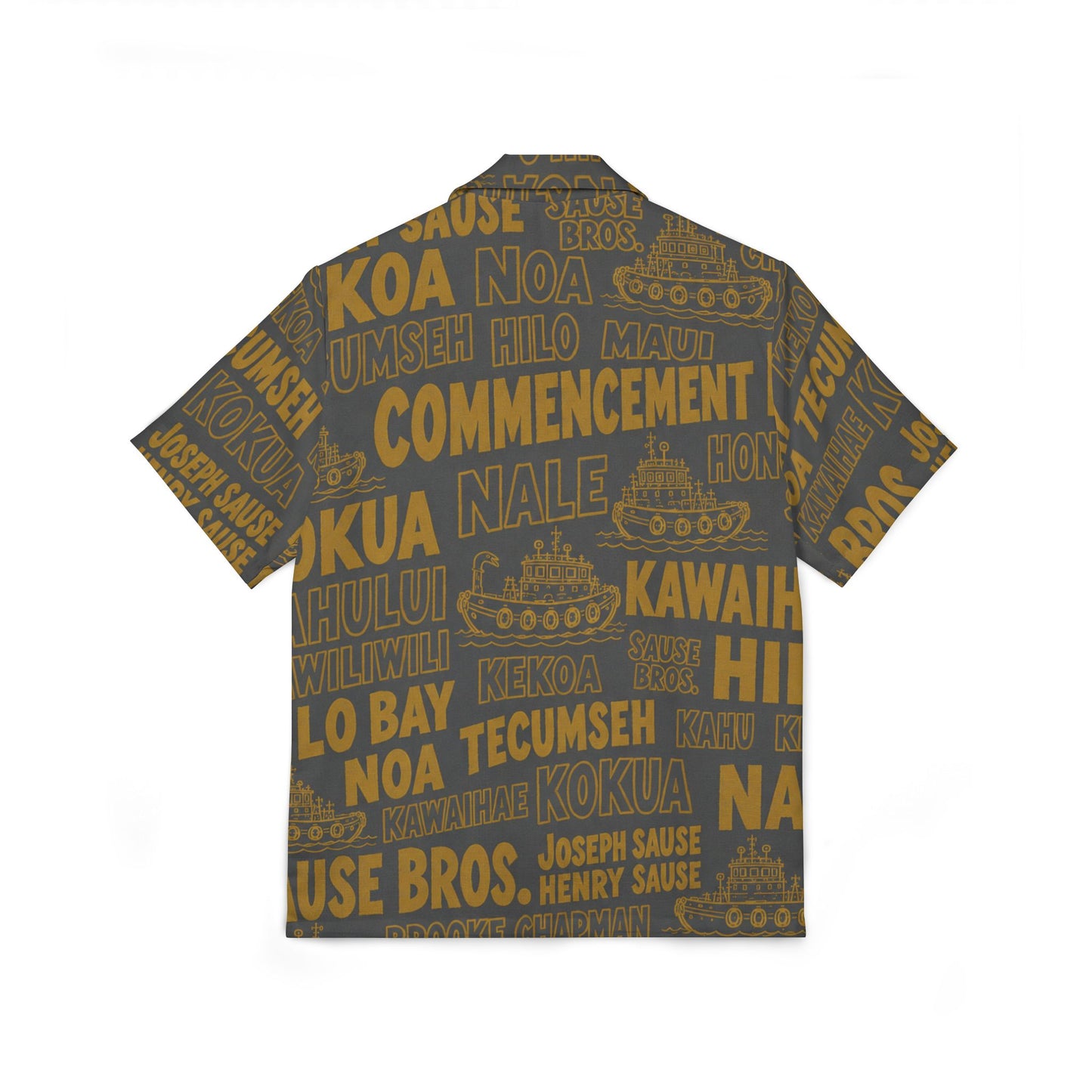 Aloha Shirt —  Vintage Island Word-Print