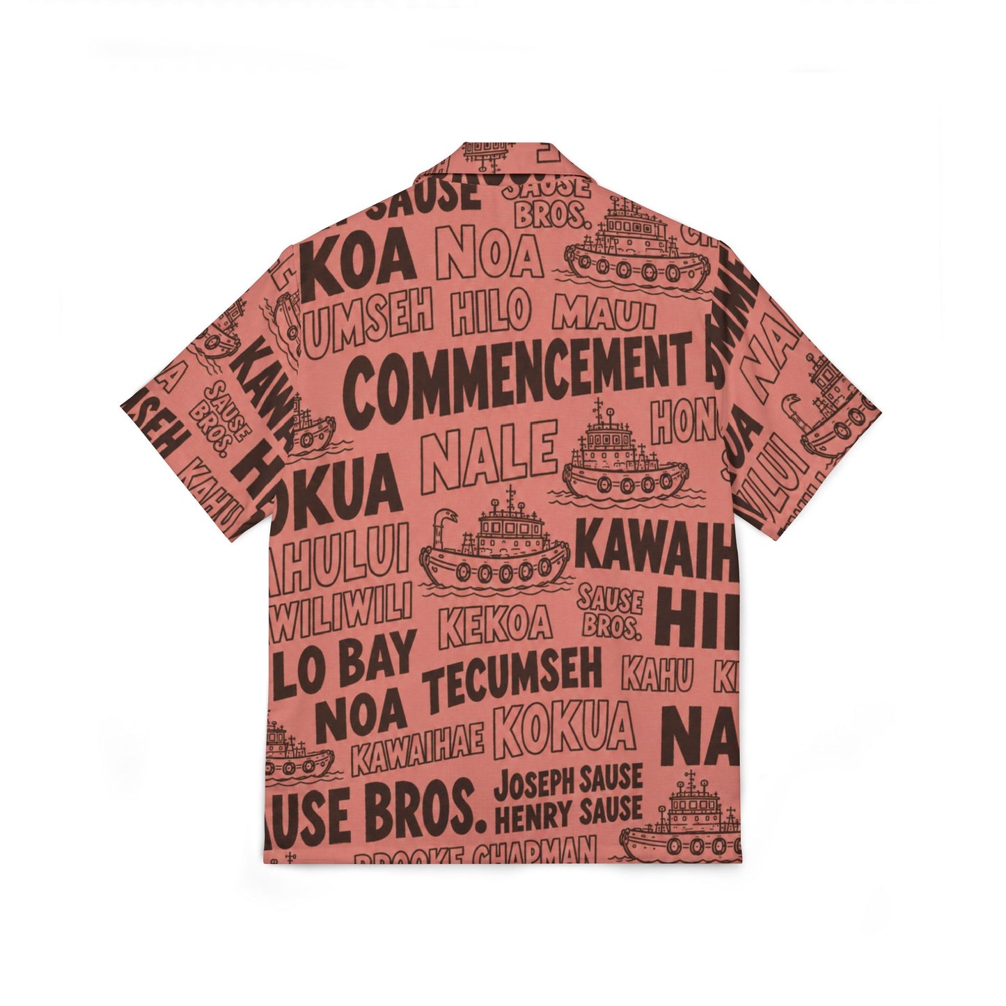 Aloha Shirt —  Vintage Island Word-Print