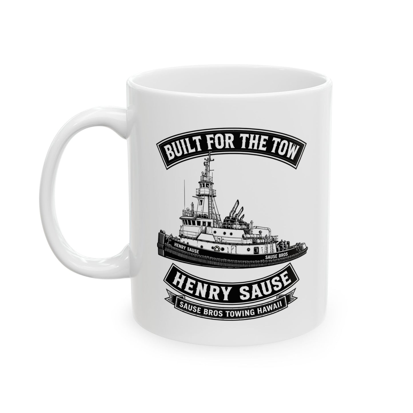 Built for the Tow Mug Henry Sause– 'Built for the Tow, Life on the wire' Ceramic Coffee Cup (11oz, 15oz)