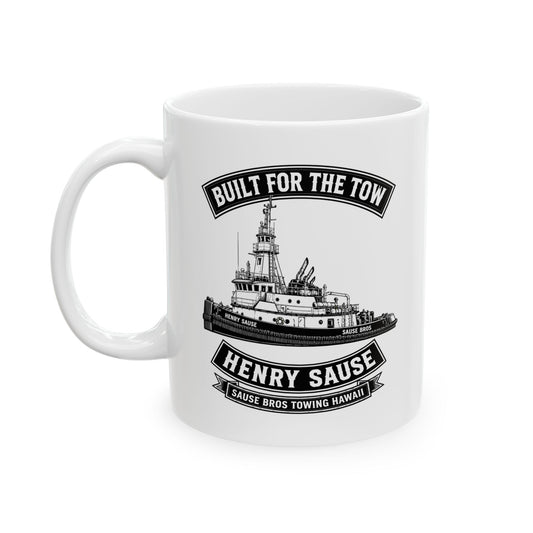 Built for the Tow Mug Henry Sause– 'Built for the Tow, Life on the wire' Ceramic Coffee Cup (11oz, 15oz)